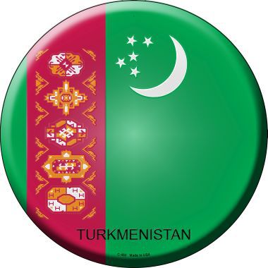 Turkmenistan Country Novelty Metal Circular Sign