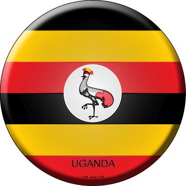 Uganda Country Novelty Metal Circular Sign