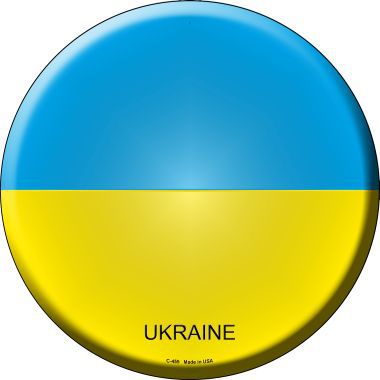Ukraine Country Novelty Metal Circular Sign