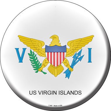 US Virgin Islands Novelty Metal Circular Sign