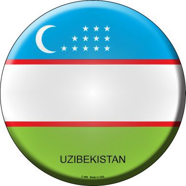 Uzibekistan Country Novelty Metal Circular Sign