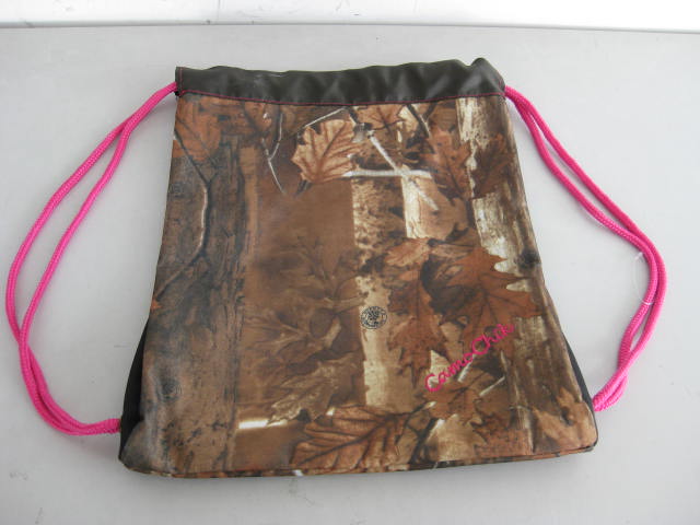 Custom Hunting Camo Drawstring Backpack (Personalized