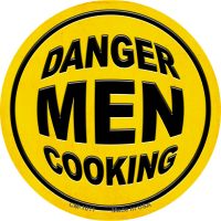 Danger Men Cooking Novelty Circle Coaster Set of 4