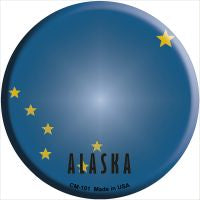 Alaska State Flag Novelty Metal Mini Circle Magnet CM-101