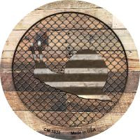 Corrugated Snail on Wood Novelty Circle Coaster Set of 4