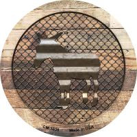 Corrugated DonKey Chain on Wood Novelty Circle Coaster Set of 4