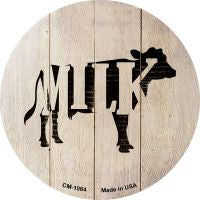 Cows Make Milk Novelty Circle Coaster Set of 4