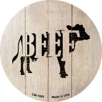 Cows Make Beef Novelty Metal Mini Circle Magnet CM-1065