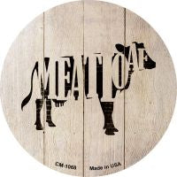 Cows Make Meatloaf Novelty Circle Coaster Set of 4
