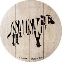 Cows Make Sausage Novelty Metal Mini Circle Magnet CM-1069