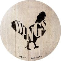 Chickens Make Wings Novelty Metal Mini Circle Magnet