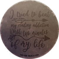 My Reading Addiction Novelty Circle Coaster Set of 4