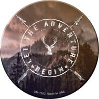 Let The Adventure Begin Novelty Circle Coaster Set of 4