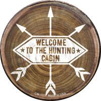 Welcome to the Hunting Cabin Novelty Circle Coaster Set of 4