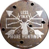 Less Talk More Hunting Novelty Circle Coaster Set of 4