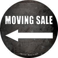 Moving Sale Left Novelty Circle Coaster Set of 4