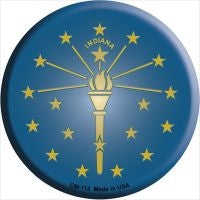 Indiana State Flag Novelty Circle Coaster Set of 4