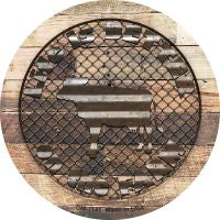Better On The Farm Corrugated Cow Novelty Circle Coaster Set of 4