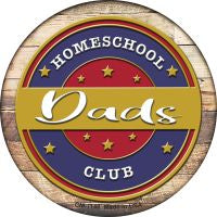 Homeschool Dad Novelty Circle Coaster Set of 4