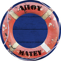 Ahoy Matey Novelty Circle Coaster Set of 4