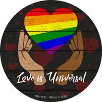 Love Is Universal Novelty Circle Coaster Set of 4