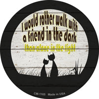 Walk With A Friend Novelty Circle Coaster Set of 4