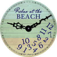 Relax At The Beach Novelty Circle Coaster Set of 4