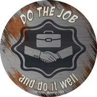 Do The Job Novelty Circle Coaster Set of 4