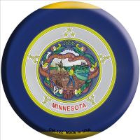 Minnesota State Flag Novelty Metal Mini Circle Magnet CM-122