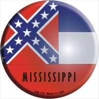 Mississippi State Flag Novelty Circle Coaster Set of 4