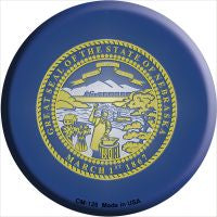 Nebraska State Flag Novelty Metal Mini Circle Magnet CM-126