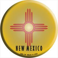 New Mexico State Flag Novelty Metal Mini Circle Magnet CM-130