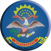 North Dakota State Flag Novelty Circle Coaster Set of 4
