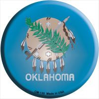 Oklahoma State Flag Novelty Metal Mini Circle Magnet CM-135