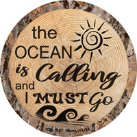 Ocean Is Calling Novelty Circle Coaster Set of 4