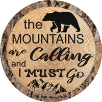 Mountains are Calling Novelty Circle Coaster Set of 4