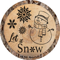 Let it Snow Novelty Circle Coaster Set of 4