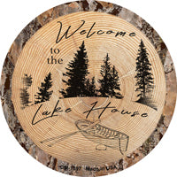 Welcome to the Lake House Novelty Circle Coaster Set of 4
