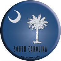 South Carolina State Flag Novelty Metal Mini Circle Magnet CM-139