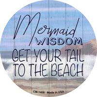 Mermaid Wisdom Novelty Circle Coaster Set of 4
