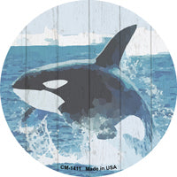 Whale Out of Water Novelty Circle Coaster Set of 4
