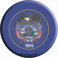 Utah State Flag Novelty Metal Mini Circle Magnet CM-143