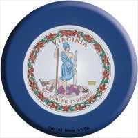 Virginia State Flag Novelty Metal Mini Circle Magnet CM-145