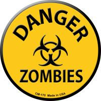 Danger Zombies Novelty Circle Coaster Set of 4