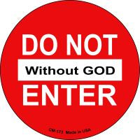 Do Not Enter Novelty Metal Mini Circle Magnet CM-173