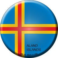 Aland Islands  Novelty Metal Mini Circle Magnet CM-181