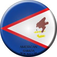 American Samoa  Novelty Metal Mini Circle Magnet CM-186