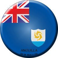 Anguilla  Novelty Metal Mini Circle Magnet CM-189