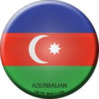 Azerbaijan Country Novelty Circle Coaster Set of 4