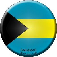 Bahamas  Novelty Metal Mini Circle Magnet CM-199